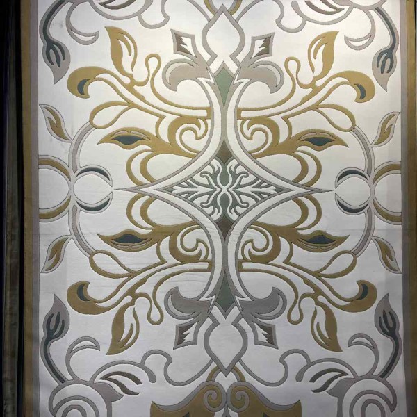 سجاد تركي بالاس S0190A  ابيض ذهبي مقاس  100*300