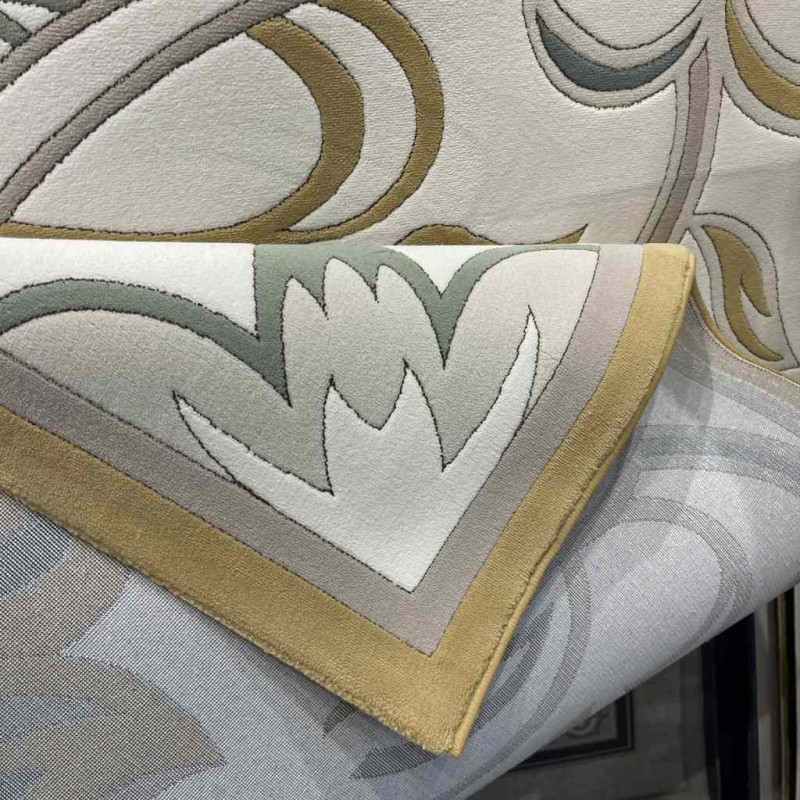 Turkish Palace Carpet S0190A Sky White golden Size 200*300