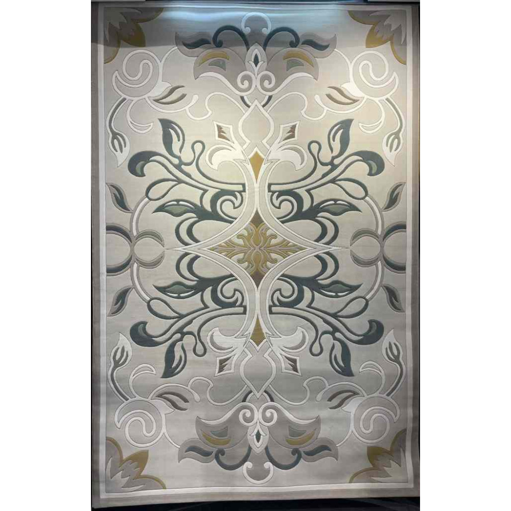 سجاد تركي بالاس S0190A  ابيض رصاصي مقاس 500*600