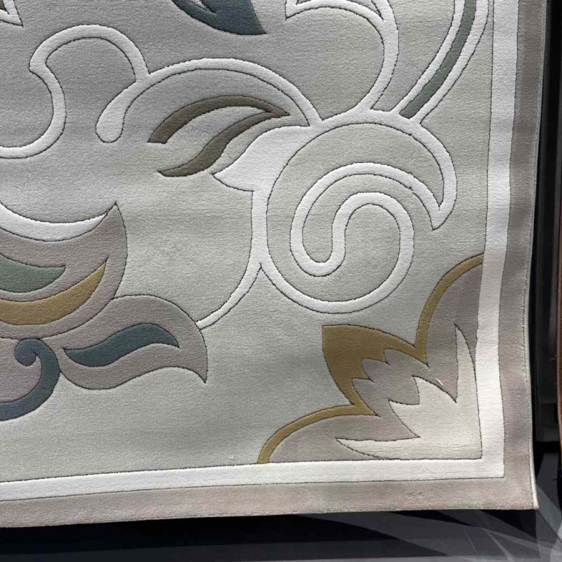 Turkish Palace Carpet S0190A Sky White gray Size 100*200
