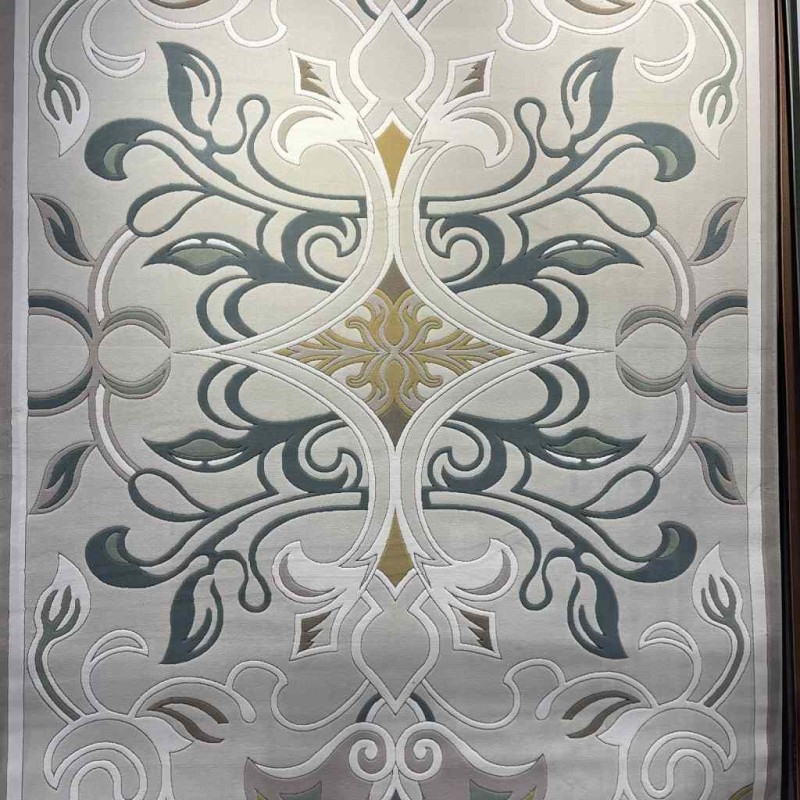 Turkish Palace Carpet S0190A Sky White gray Size 100*200