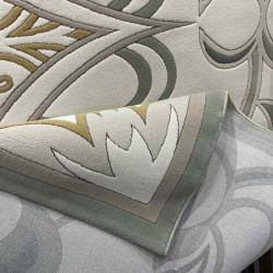 سجاد تركي بالاس S0190A  ابيض اخضر مقاس 100*200