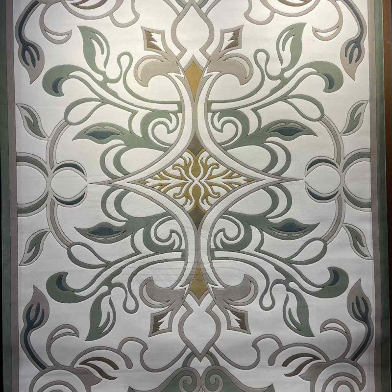 سجاد تركي بالاس S0190A  ابيض اخضر مقاس 100*400