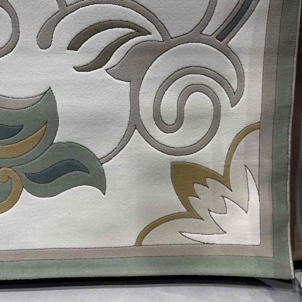 سجاد تركي بالاس S0190A  ابيض اخضر مقاس 250*350