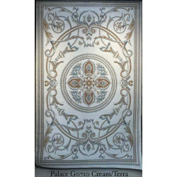 سجاد تركي بالاس G0710 كلاسيك نقش ملكي قصور سميك ناعم كريم تيرا مقاس 250*350