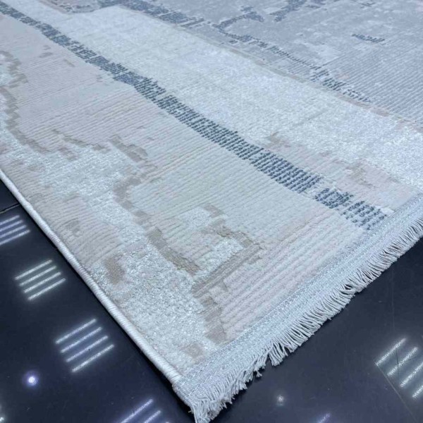 سجاد بيرل تركي 28627A كريم سماوي مقاس 300*400