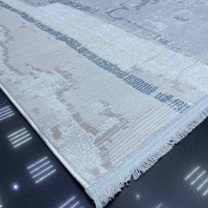 سجاد بيرل تركي 28627A كريم سماوي مقاس 300*400