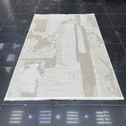 سجاد بيرل تركي 28627A كريم رصاصي مقاس 150*230