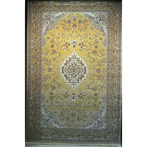 سجاد تركي صفوان كلاسيك سميك ناعم 40571 ذهبي مقاس 100*400
