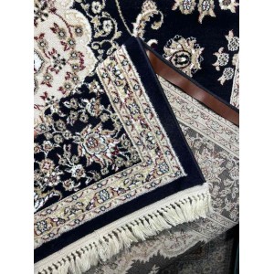سجاد تركي صفوان كلاسيك سميك ناعم 40571 كحلي مقاس 100*200