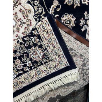 سجاد تركي صفوان كلاسيك سميك ناعم 40571 كحلي مقاس 100*200