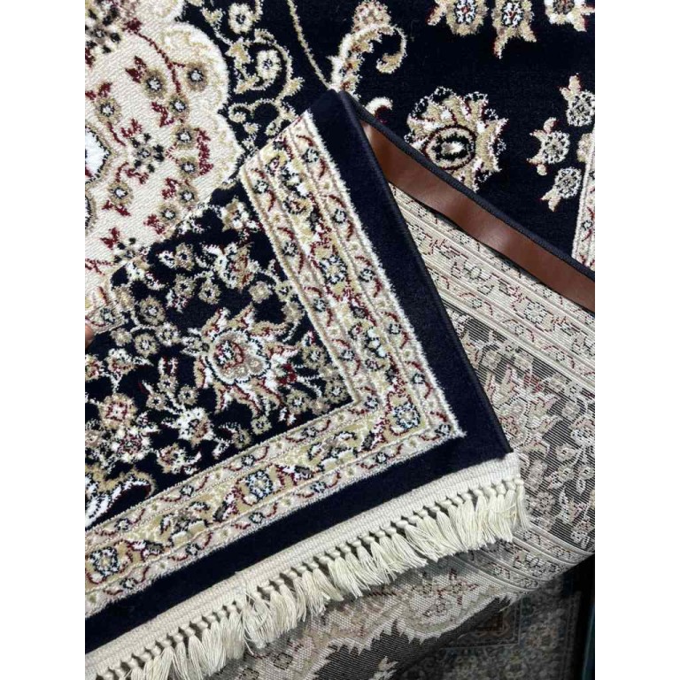 سجاد تركي صفوان كلاسيك سميك ناعم 40571 كحلي مقاس 300*500