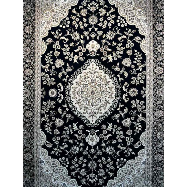 سجاد تركي صفوان كلاسيك سميك ناعم 40571 كحلي مقاس 100*400