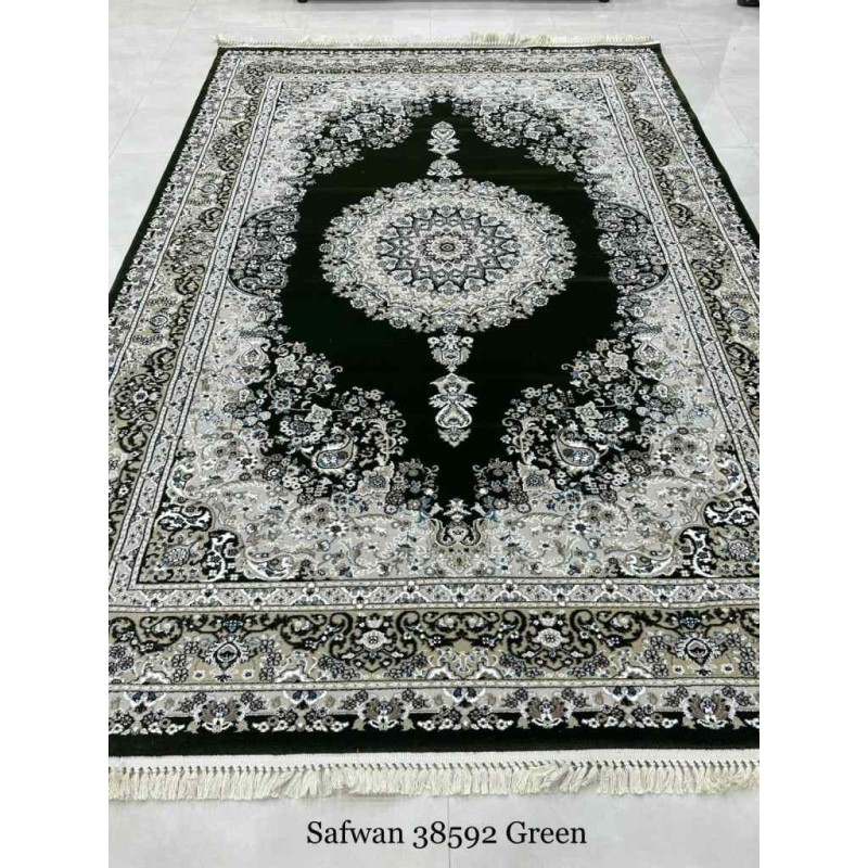 سجاد تركي صفوان كلاسيك سميك ناعم 38592 اخضر مقاس 400*400