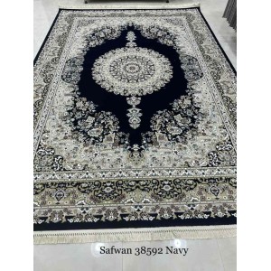 سجاد تركي صفوان كلاسيك سميك ناعم 38592 كحلي مقاس 400*600