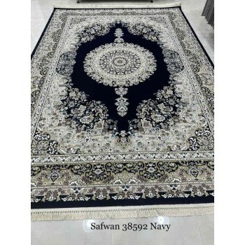 سجاد تركي صفوان كلاسيك سميك ناعم 38592 كحلي مقاس 400*600