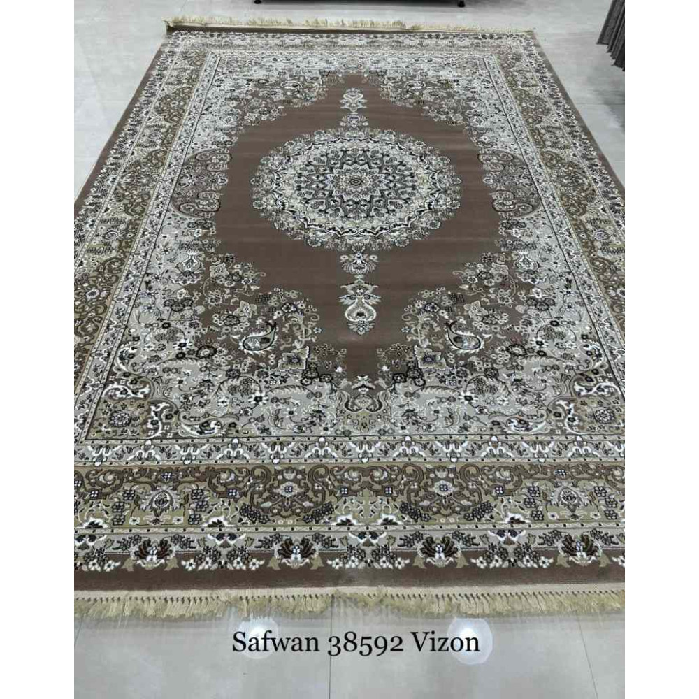 سجاد تركي صفوان كلاسيك سميك ناعم 38592 فيزون مقاس 400*600