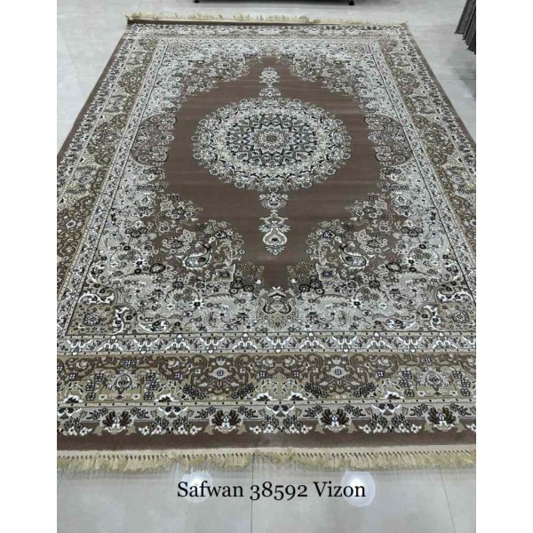 سجاد تركي صفوان كلاسيك سميك ناعم 38592 فيزون مقاس 100*200