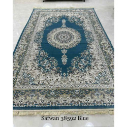 سجاد تركي صفوان كلاسيك سميك ناعم 38592 سماوي مقاس 100*200