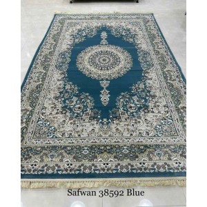 سجاد تركي صفوان كلاسيك سميك ناعم 38592 سماوي مقاس 100*200