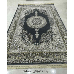 سجاد تركي صفوان كلاسيك سميك ناعم 38592 رصاصي مقاس 400*600