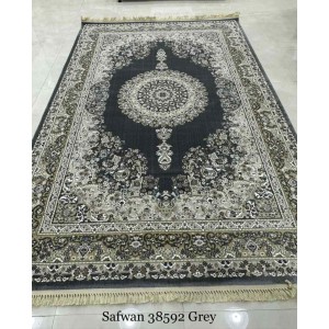 سجاد تركي صفوان كلاسيك سميك ناعم 38592 رصاصي مقاس 100*300