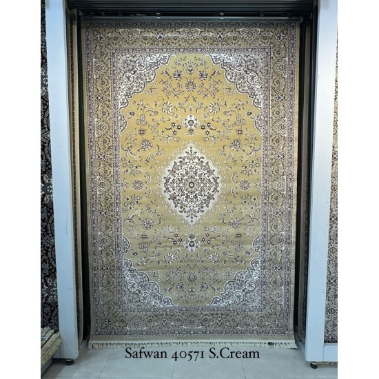 Safwan Classic Thick Soft Turkish Carpet 40571 Gold Size 100*200 Safwan Classic Thick Soft Turkish Carpet 40571 Gold Size 100*200