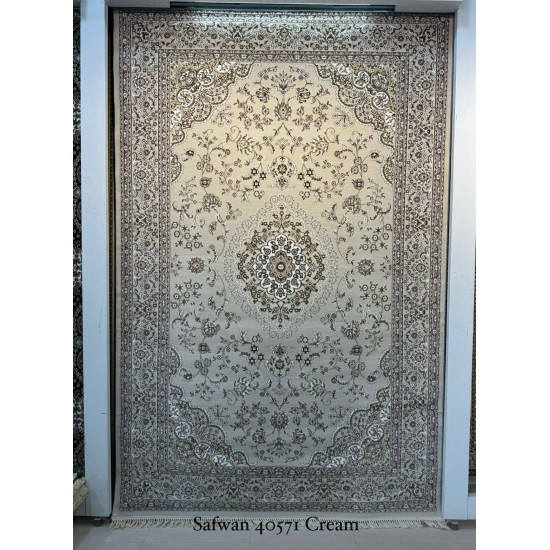 Safwan Classic Thick Soft Turkish Carpet 40571 Cream Size 400*600 Safwan Classic Thick Soft Turkish Carpet 40571 Cream Size 400*600