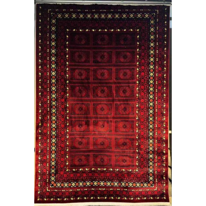 Turkish Samarqand Afghan Pattern Carpet 40413A Red Size 400*500
