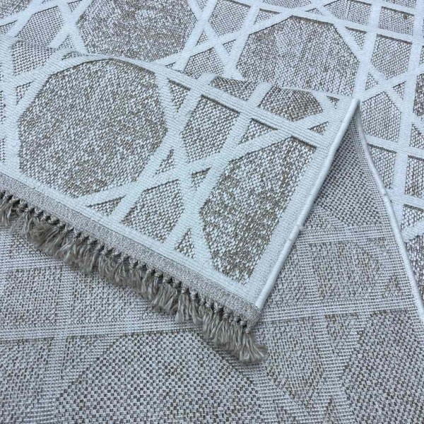 Soho Turkish burlap carpet 24579A cream size 100*300