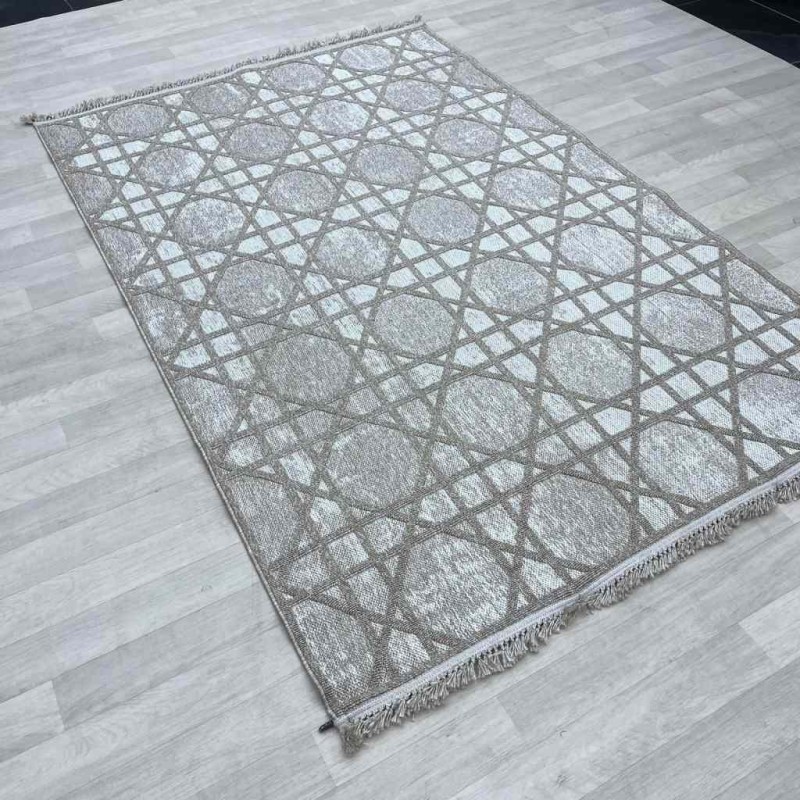 Turkish Burlap Rug Oakville OH363A Blue Cream Size 200*300