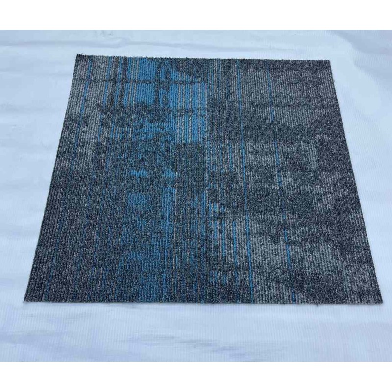 Office flooring square carpet office tiles teymur 03 gray with sky blue color