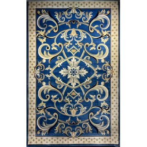 Turkish Tabriz Oriental Carpet 40426 navy Size 100*400