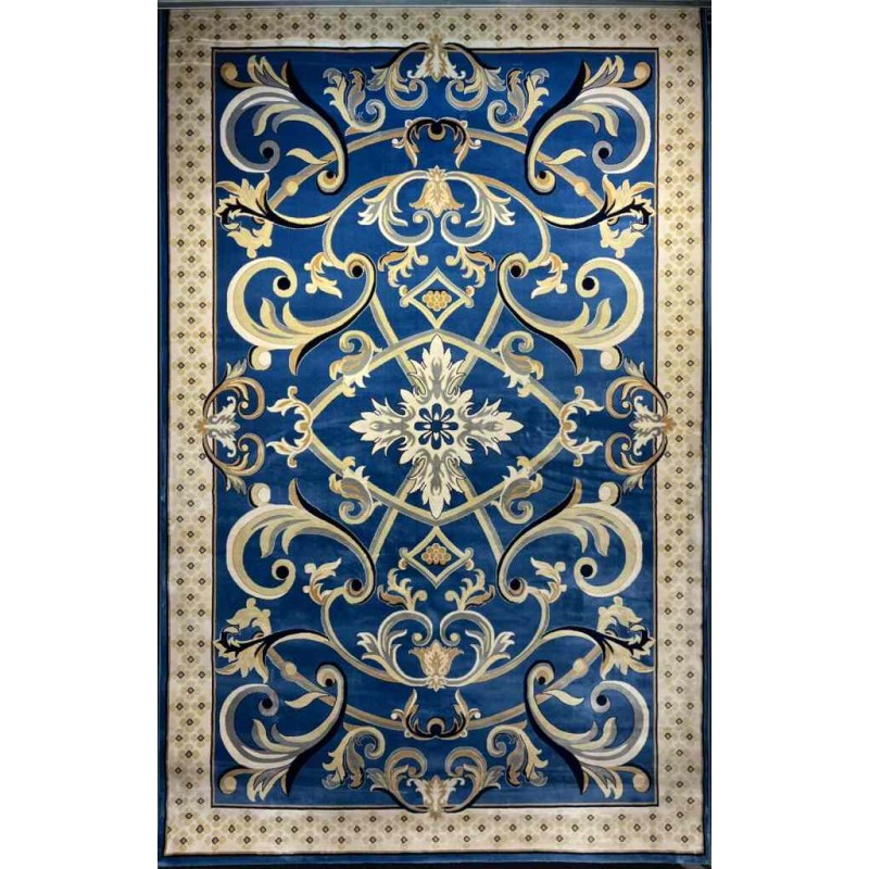 Turkish Tabriz Oriental Carpet 40426 navy Size 100*200