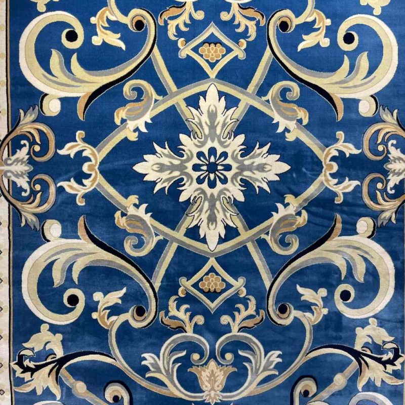 Turkish Tabriz Oriental Carpet 40426 navy Size 100*200
