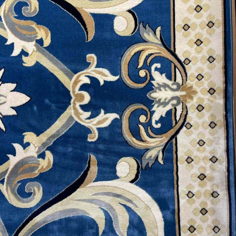Turkish Tabriz Oriental Carpet 40426 navy Size 100*200