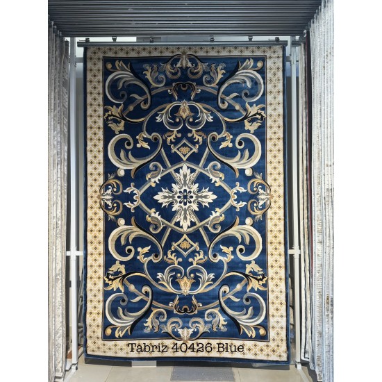 Turkish Tabriz Oriental Carpet 40426 Blue Size 300*400 Turkish Tabriz Oriental Carpet 40426 Blue Size 300*400