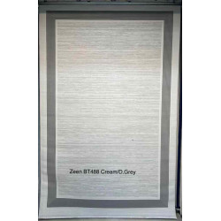 سجاد تركي اطار برواز زين BT488 كريم رصاصي مقاس 80*150