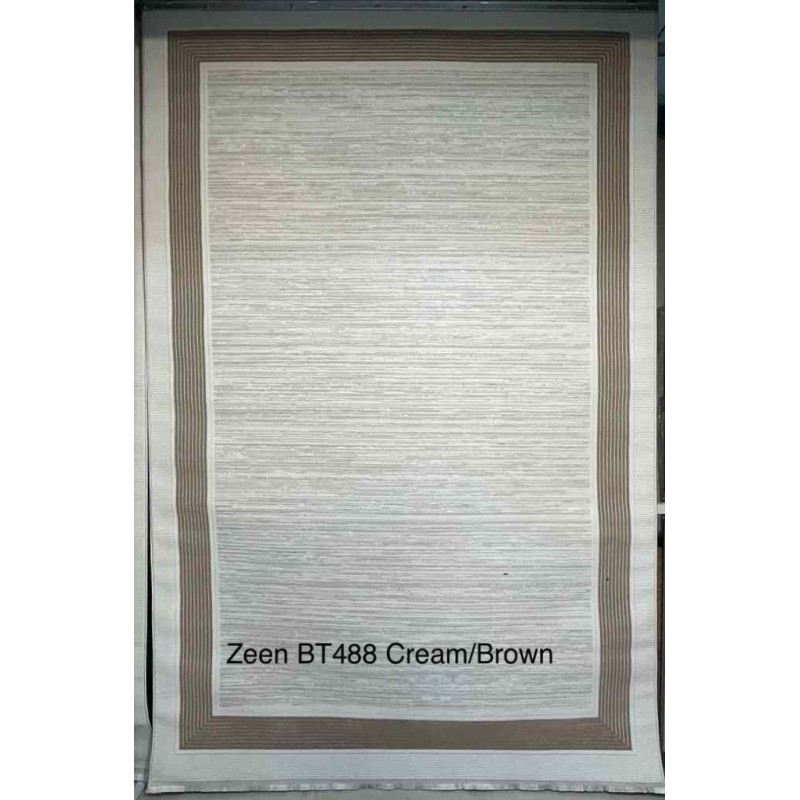 Turkish rug zeen frame BT488 cream brown size 250*350
