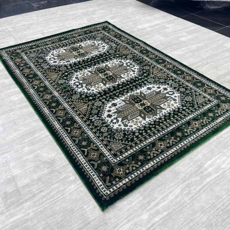 Modern Turkish diamond carpets 10940A green size 200*30