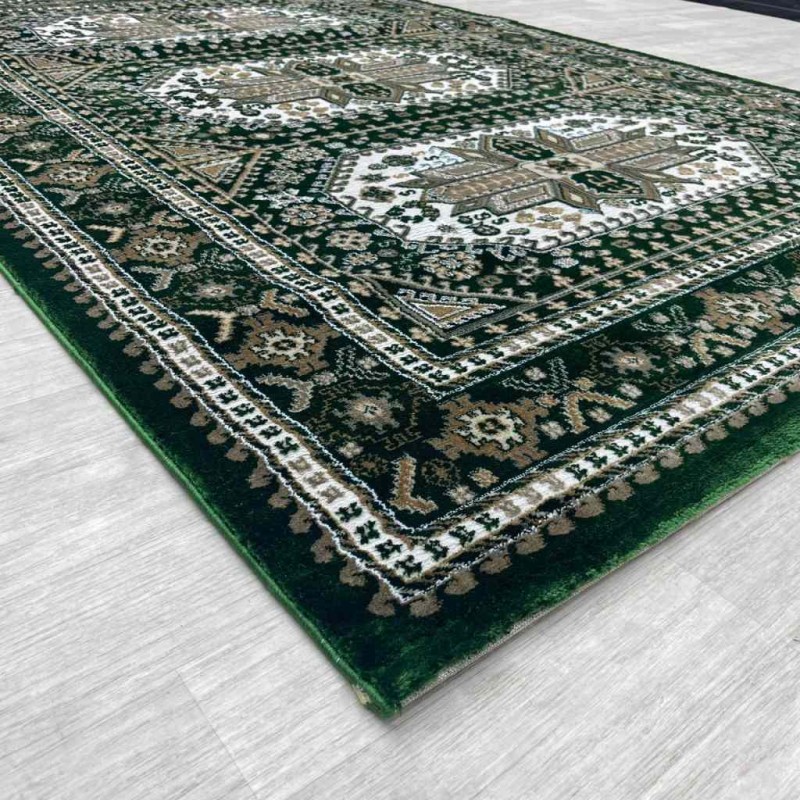 Modern Turkish diamond carpets 10940A green size 200*30