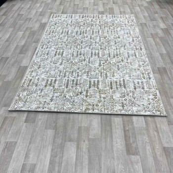 سجاد الماس تركي مودرن 35005A بيج ذهبي 150*220