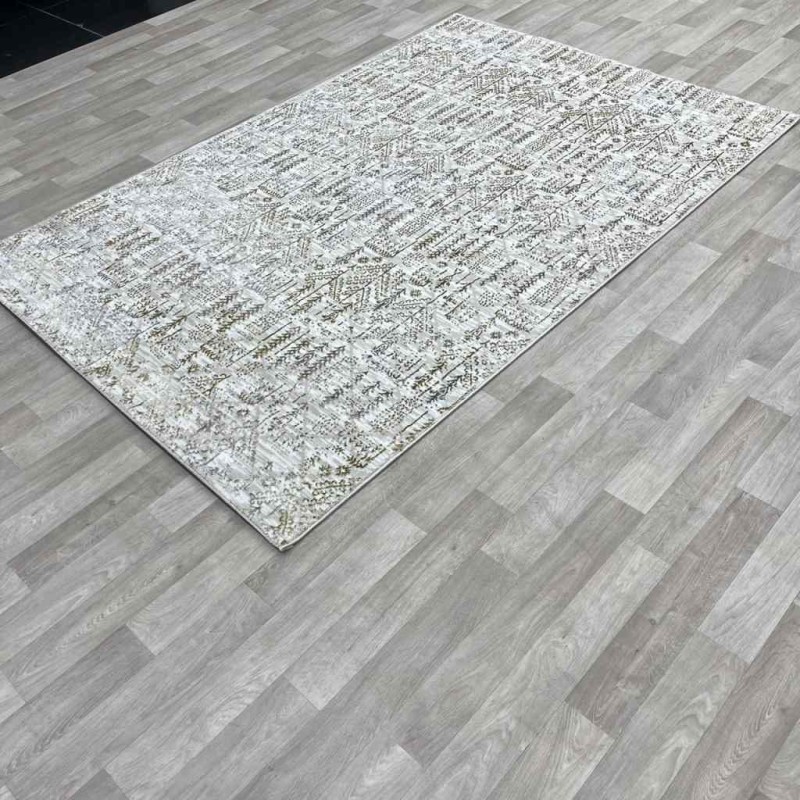 Modern Turkish diamond carpet 35005A golden beige 150*220