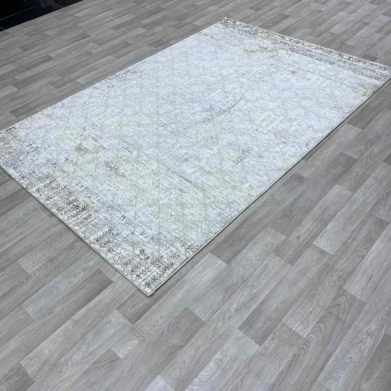 Modern Turkish diamond carpet 35005A golden beige 150*220