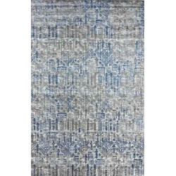 سجاد الماس تركي مودرن 35005A رمادي سماوي 150*220