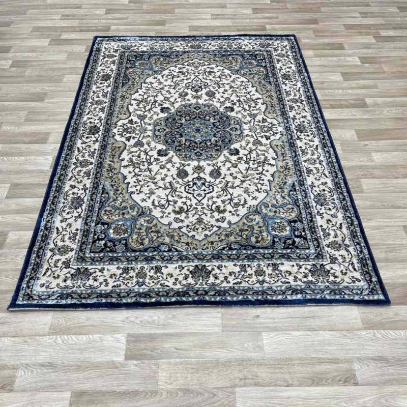 Turkish Diamond Carpet 10873A navy blue color size 150*220