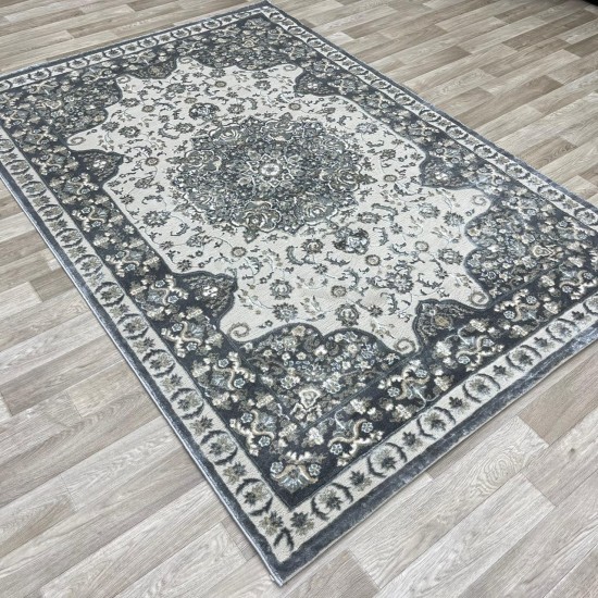 Turkish Diamond Carpet 10872A gray color size 150*220