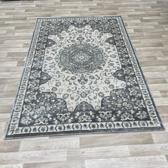 Turkish Diamond Carpet 10872A gray color size 150*220