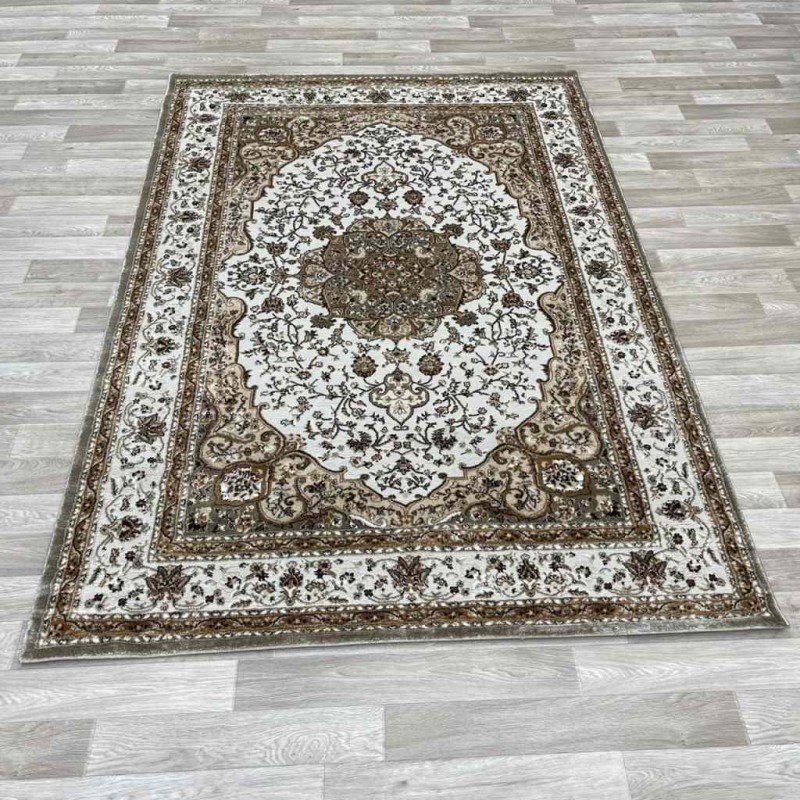 Turkish Diamond Carpet 10873A beige color size 150*220