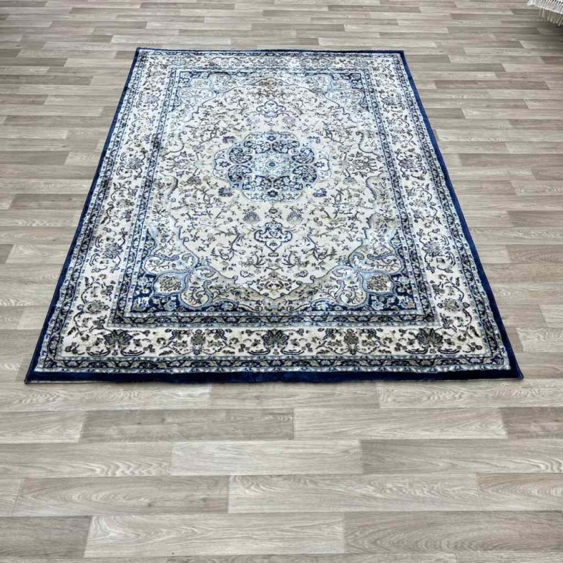 Turkish Diamond Carpet 10873A navy blue color size 150*220